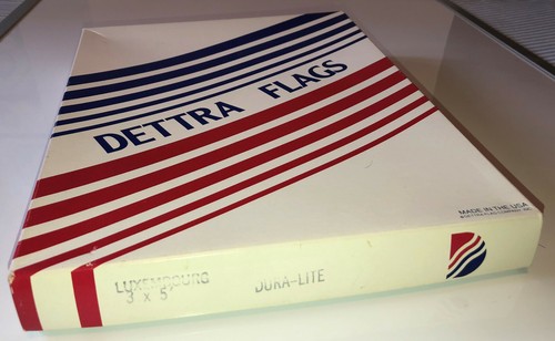 LUXEMBOURG FLAG 3'X5' Dura-Lite Nylon Made by Dettra in USA Original Box  - Picture 3 of 5