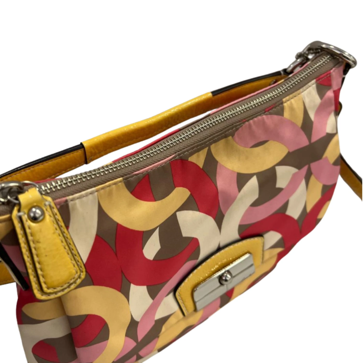 Coach Borsa a Tracolla 2 Vie Op Art Multicolore Cotone F22743