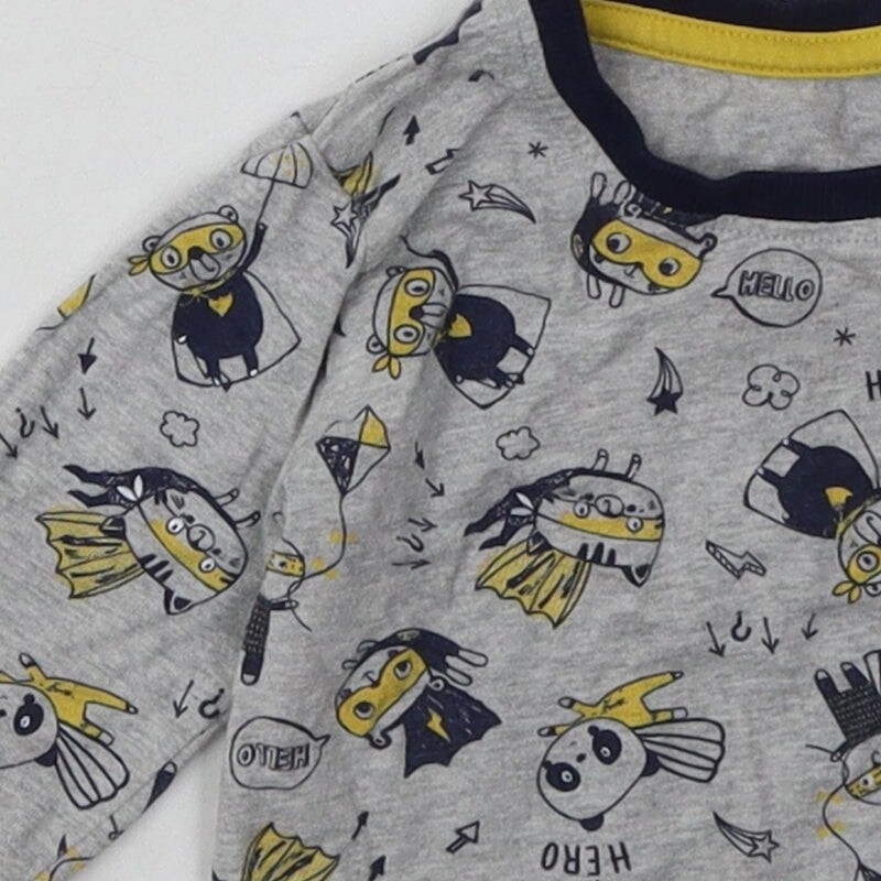 George Boys Grey Cotton Blend Casual Size 12-18 Months Butto image 7