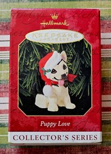 HALLMARK Keepsake Ornament - Puppy Love - 1999- German Shepherd W/ Original Box