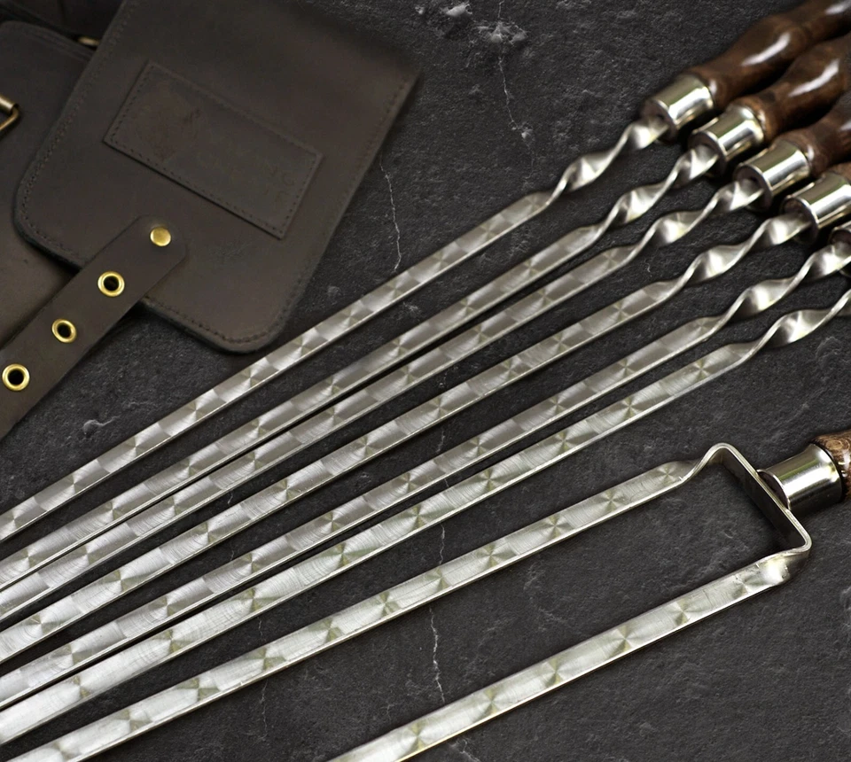 9Pcs Stainless Steel Skewers BBQ Set Shashlik Kebab for Mangal "HUNTING QUIVER" - Image 4 of 4