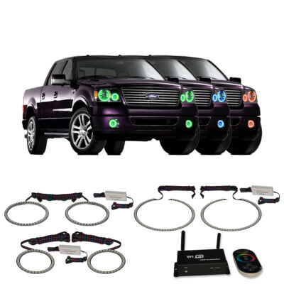 RGB Multi Color WIFI Headlight & Fog Light Halo kit for Ford F-150 04-08