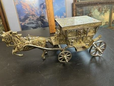 Fred Zimbalist Music Box - Horse & Carriage w/ Thorens Mechanism