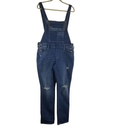 Salopette donna denim chiusura regolabile con bottoni e cinturino taglia L