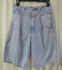 Vtg Standard Equipmet Jordache Acid Wash Jean High Waist Light Blue Shorts Sz 29
