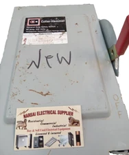 Disconnect/SWITCH/ Cutler Hammer/ DG322NGB/60A/3P/ 240V/INDOOR/FUSIBLE/NEW(B18J1