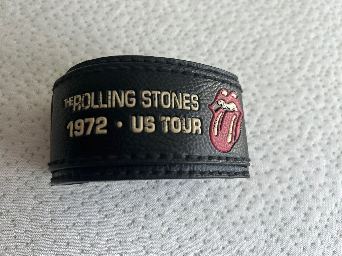THE ROLLING STONES BCEthic 1972 US TOUR Leather Rock Concert Wrist 