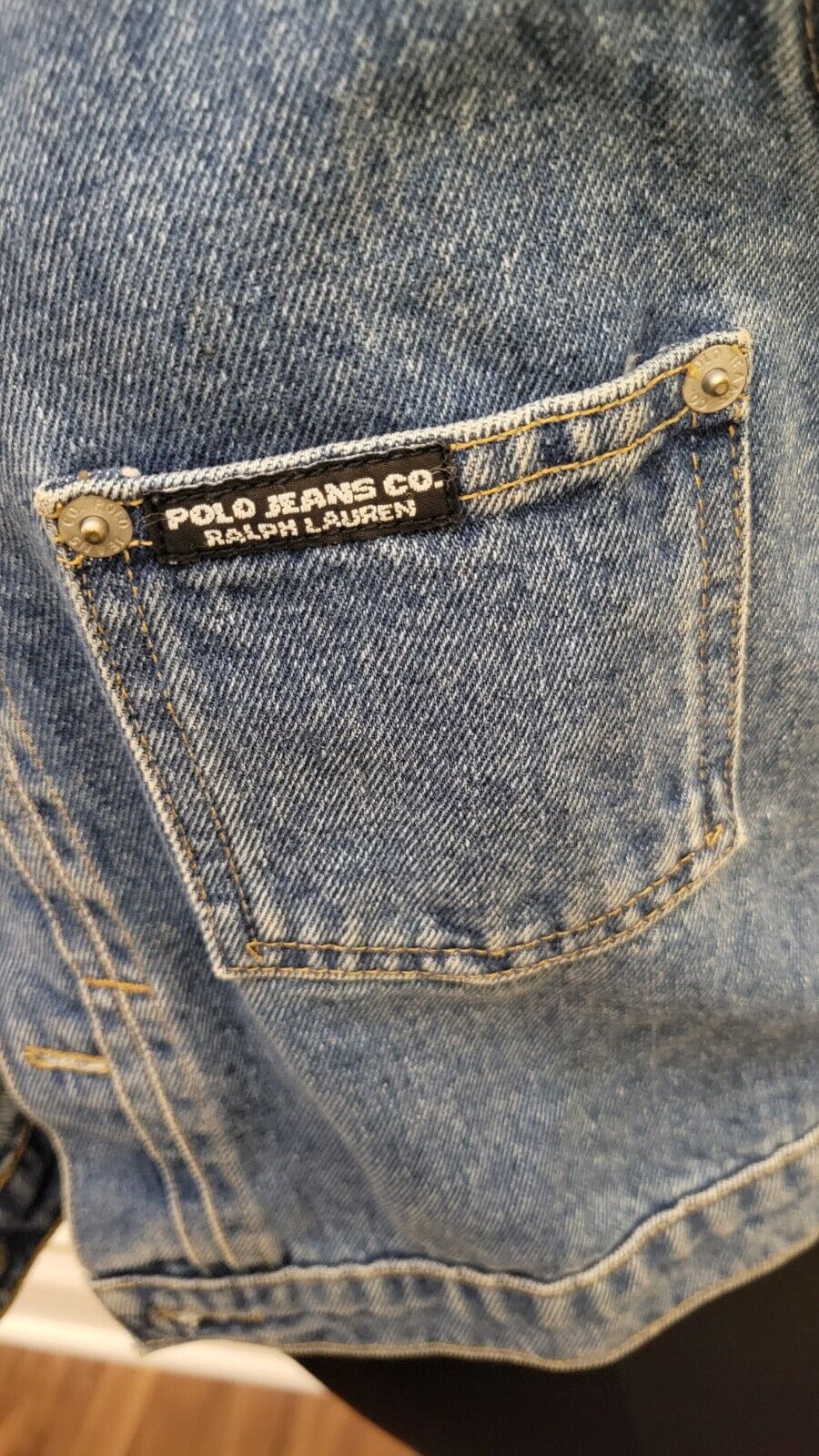 Polo Jeans Company Cropped Denim Vest Size Medium - image 4