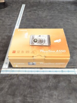 Vintage Canon PowerShot A550 Digital Camera BOX ONLY W/discs wires