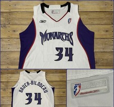 Team Issued Sacramento Monarchs Jersey Cass Bauer-Bilodeau 2003 WNBA Reebok XL