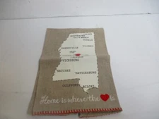 Mudpie “Home is Where the Hear Is” Dish Tea Towel Mississippi NW/Out Tags