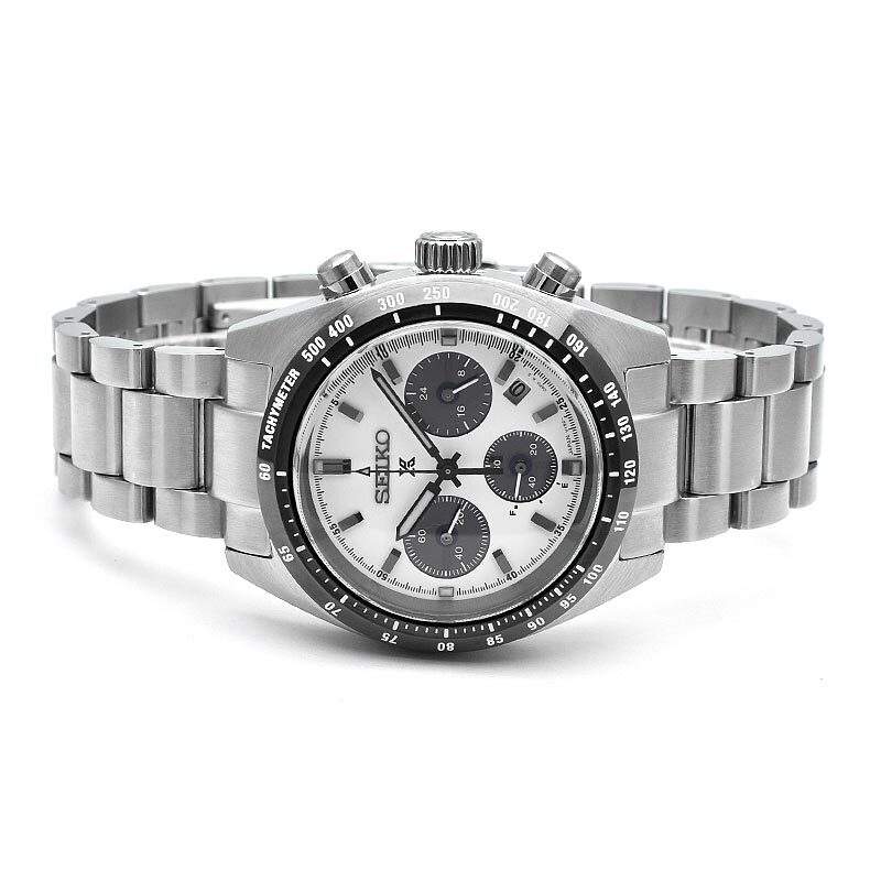 SEIKO PROSPEX SBDL085 SPEEDTIMER Chronograph Solar Watch White