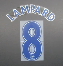 2007 - 2013 OFFICIAL SPORTING ID LEXTRA LAMPARD 8 PLAYER SIZE NAVY NAMESET