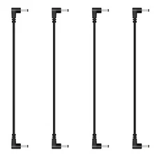 4 Pack 1 ft 3.5mm x 1.35mm 90 Degree Right Angle Male to Male Right Angle DC ...