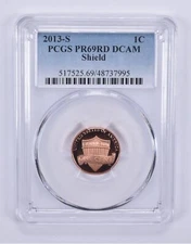 2013-S Lincoln Shield Cent PR69 RD DCAM PCGS Blue Label
