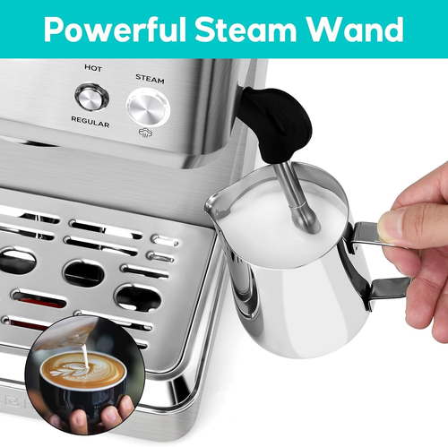 Espresso Machines with Milk Frother, 20 Bar Espresso Maker with Hot Water Wand f image