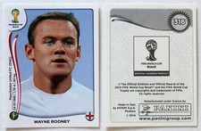 Panini Soccer Sticker Card Wayne Rooney # 316 World Cup Brasil 2014 Rare!