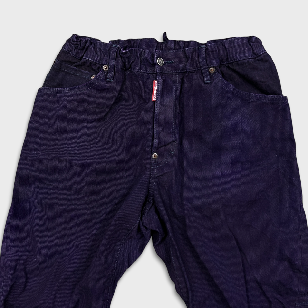 Dsquared2 Workwear Jean Mens 30x26 Purple DSQ2 Hemmed Leg Casual