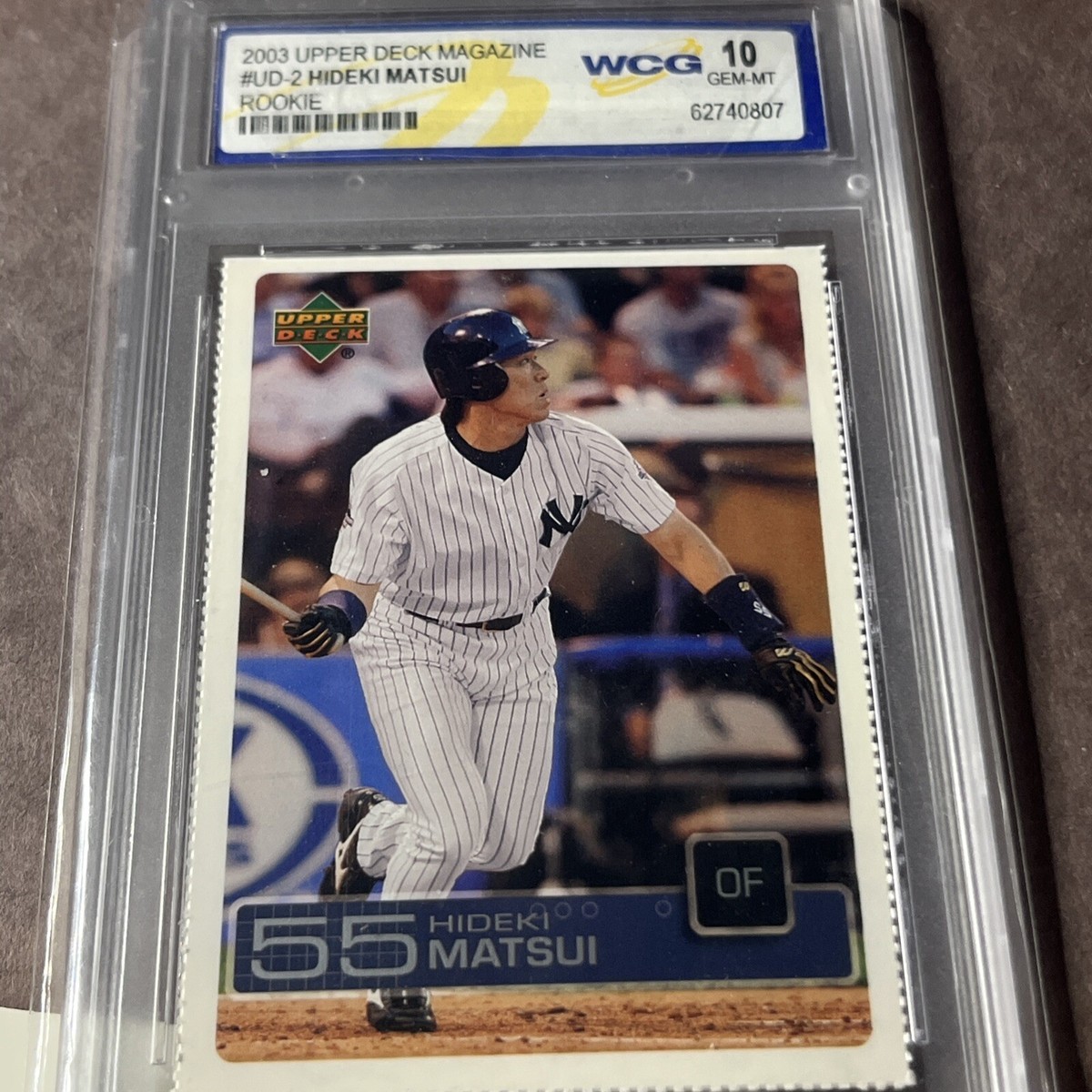 wcg graded cards Hideki Matsui 2003 Upper Deck Magazine #UD-2 Gem-Mint 10 Yankees WCG 1996 Michael Jordan Fleer