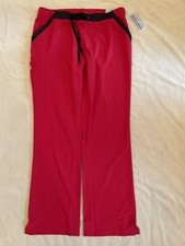 Healing Hands Scrub Pants Xl Tall Red Performance Sport Active Nwt