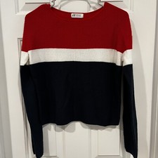 H M Red, White and Blue Sweater Youth Size 12-14Y Women Size Small 4th of July
