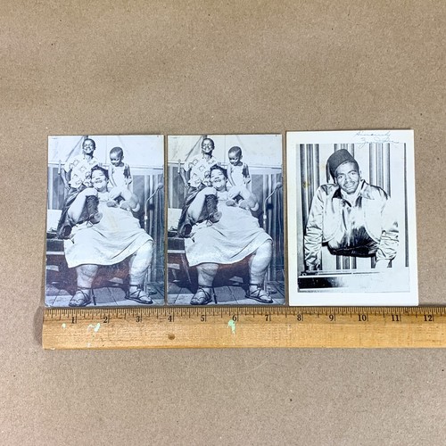 Freak Show SIGNED Photos 740lbs Lady with 74lbs Husband, No Legs Man, Circus - Picture 11 of 12