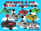 ArcadeR 9 pin Retro Joystick Compatible with Atari, Commodore, Sega, Spectrum etc