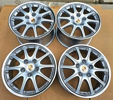 18" NEWLY RESTORED OEM FACTORY PORSCHE 911 993 996 BBS SPORT DESIGN WHEELS RIMS.