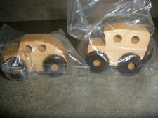 Lot of 2 NEW Montgomery Schoolhouse Wooden Cars