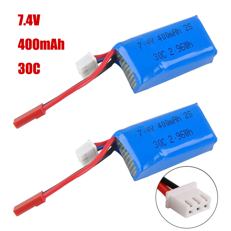 JB30　RC2400SP 2x 400mAh 2S 7.4V 30C LiPo Battery Pack With JST Plug for