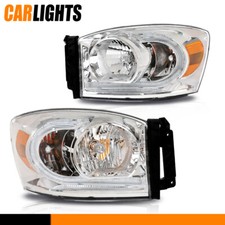 Fit For 06-09 Dodge Ram 1500 2500 3500 Clear Led Headlights Set Chrome Bezel Fit For 06-09 Dodge Ram 1500 2500 3500 Clear Led Headlights Set Chrome Bezel