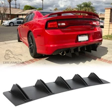For Dodge Charger RT SRT SXT 5 Fins Rear Diffuser Bumper Lip Spoiler Splitter