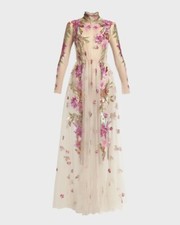 Valentino Floral Embroidered Tulle Illusion Gown Dress - BNWT-RRP$25,000+tax