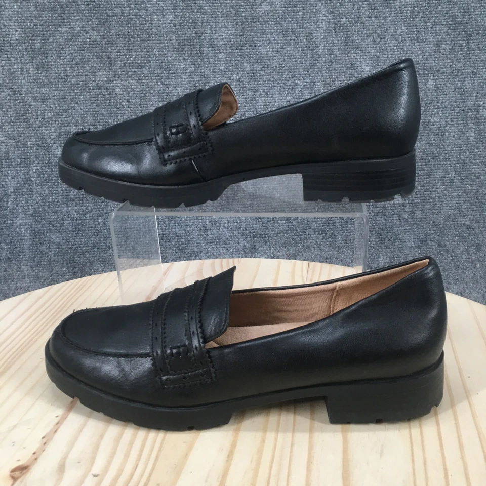 LifeStride Shoes Womens 8.5 M London Loafers Black Faux Leather Casual Comfort - Image 2 of 4