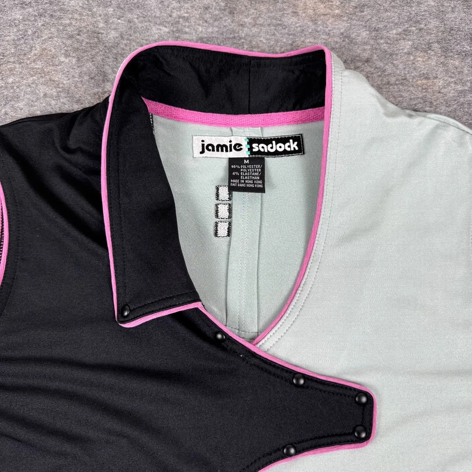 Camiseta sin mangas Jamie Sadock verde negro rosa adornada para mujer mediana M Foto 2 de 4