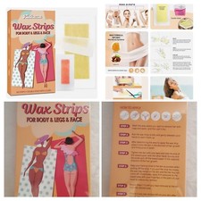 60 Wax Strips   40 Body    20 Face Double Sided Wax Strips  6 Calming Oil Wipes