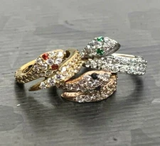 1pc Gem Coiled Snake Hinged Segment Ring Surgical Steel Septum Hoop Helix Daith