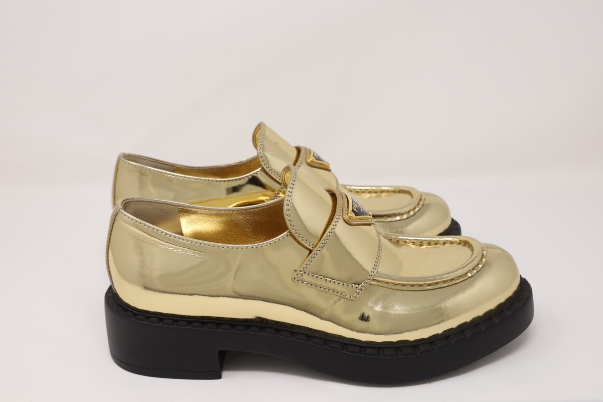 PRADA ゴールド ローファー メタルサイズ36 s-l1200.jpg