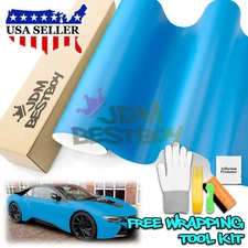 Premium Matte Flat Sky Blue Vinyl Car Wrap Sticker Decal Sheet Film Bubble Free