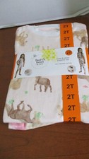 BURT'S BEES 4 Piece ORGANIC COTTON PAJAMA SET with HORSES Toddler Size 2T NWT