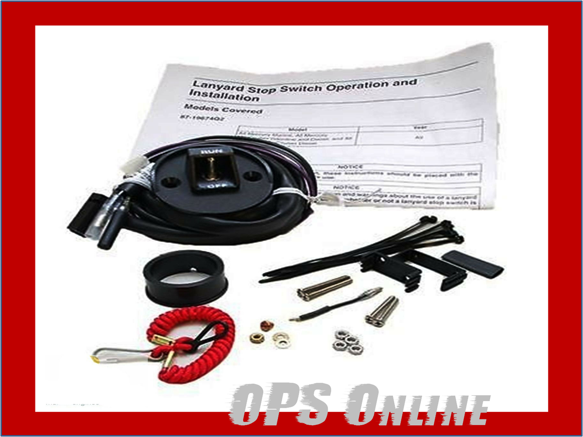 NEW/ OEM Mercury Lanyard/ Stop Switch, Single Engine Part