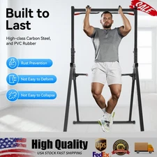 Adjustable Horizontal Bar Pull Up Dip Station Bar for Home Gym Strength Train