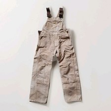 Vintage Carhartt Youth Boys Overalls Size L 14-16 Double Knee Duck Canvas Thrash