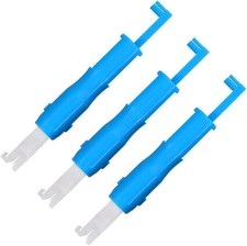 Blue Needle Threader, 3Pcs Elderly People Automatic Sewing Machine Needle Thr...
