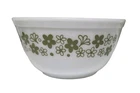 Pyrex Spring Blossom Green Crazy Daisy Mixing Bowl #402 1.5 Qt Vintage 1970s