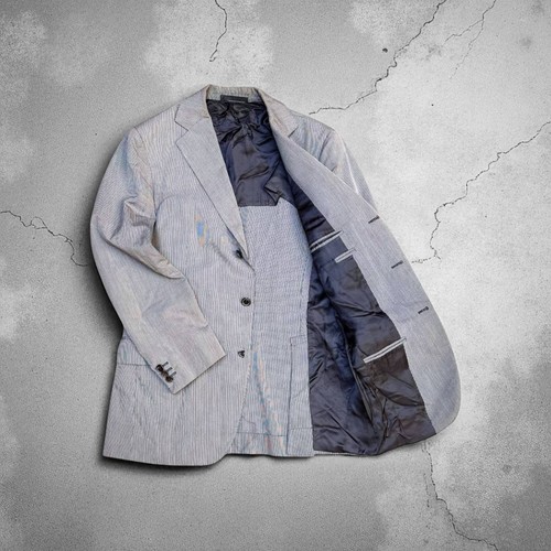 R.Caruso saratoria per Eliver Ermenegildo zegna Summer Silk Cotton Suit size 48 - Picture 8 of 22