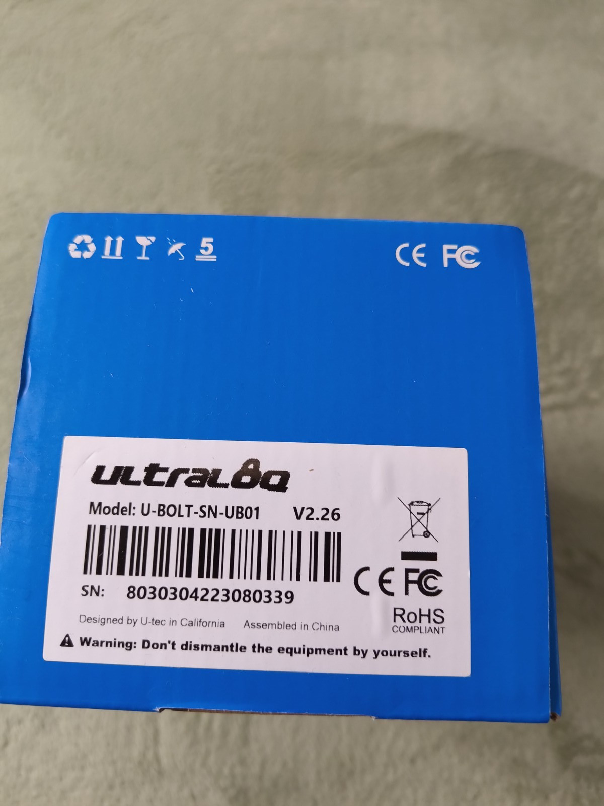 New ULTRALOQ U-Bolt Smart Deadbolt Lock - Satin Nickel - Model U-BOLT-SN-UB01