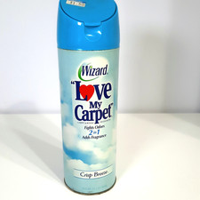 Wizard Crisp Breeze Love My Carpet Carpet Deodorizer Powder 21.3oz Mostly Full