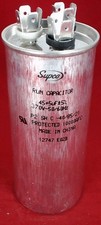 Dual Run Capacitor, Round, 45 5 Mfd., 370 Volt, CD45 5X370R
