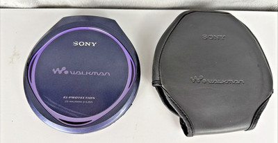 Vintage Sony Walkman D-EJ825 CD Player Handheld + Carrying Case FOR PARTS